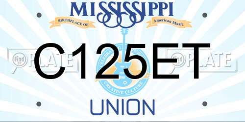 C125ET Mississippi License Plate