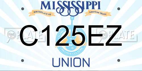 C125EZ Mississippi License Plate