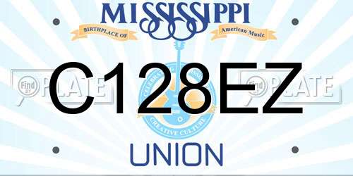 C128EZ Mississippi License Plate