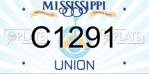 C1291 Mississippi License Plate