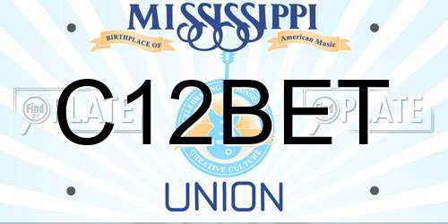 C12BET Mississippi License Plate