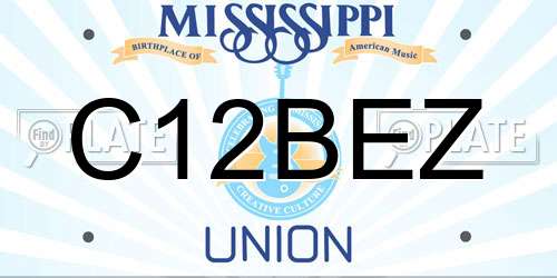 C12BEZ Mississippi License Plate