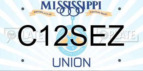 C12SEZ Mississippi License Plate