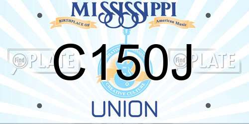 C150J Mississippi License Plate
