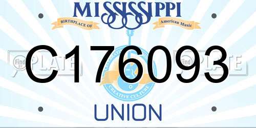 C176093 Mississippi License Plate