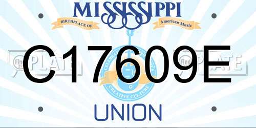 C17609E Mississippi License Plate