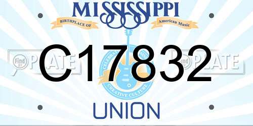 C17832 Mississippi License Plate