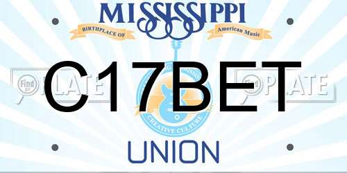 C17BET Mississippi License Plate