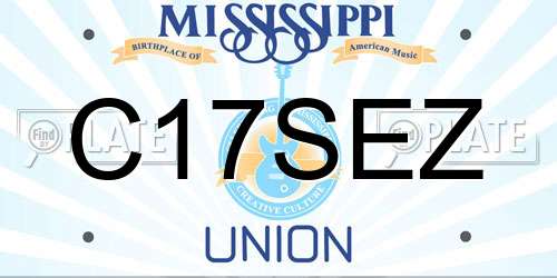 C17SEZ Mississippi License Plate