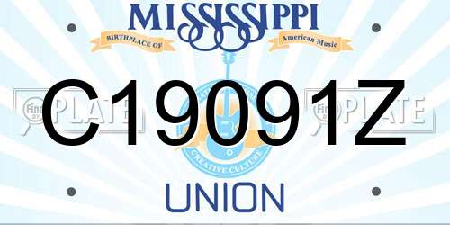 C19091Z Mississippi License Plate