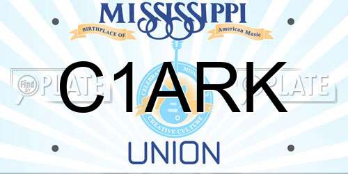 C1ARK Mississippi License Plate