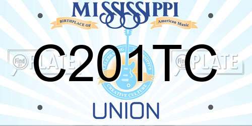 C201TC Mississippi License Plate