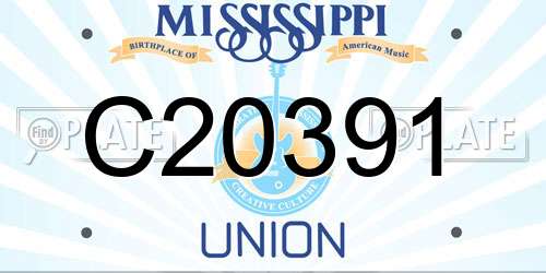 C20391 Mississippi License Plate