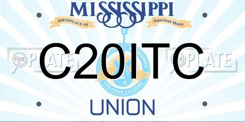 C20ITC Mississippi License Plate