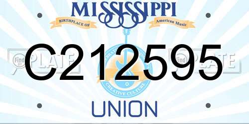 C212595 Mississippi License Plate