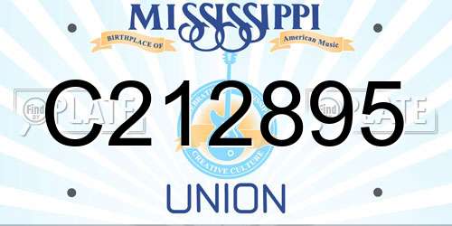 C212895 Mississippi License Plate