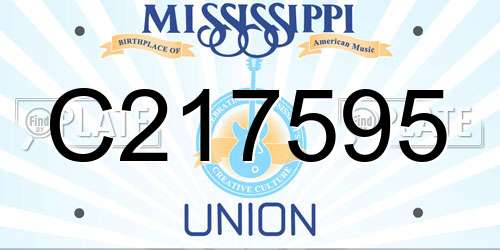C217595 Mississippi License Plate