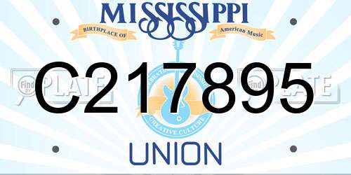 C217895 Mississippi License Plate