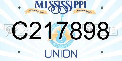 C217898 Mississippi License Plate