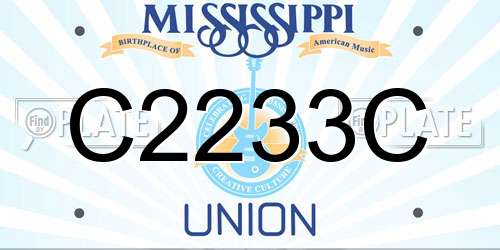 C2233C Mississippi License Plate