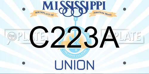 C223A Mississippi License Plate