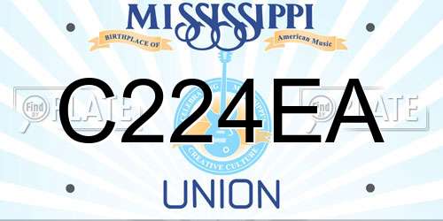 C224EA Mississippi License Plate