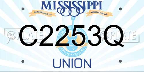 C2253Q Mississippi License Plate