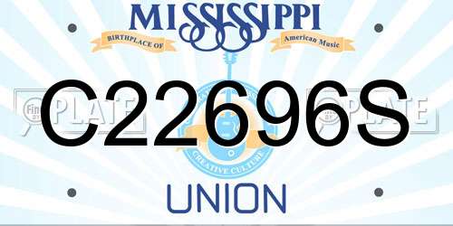 C22696S Mississippi License Plate