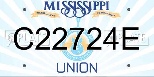 C22724E Mississippi License Plate