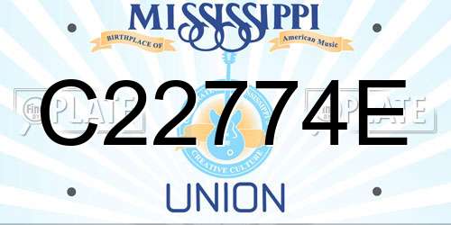 C22774E Mississippi License Plate