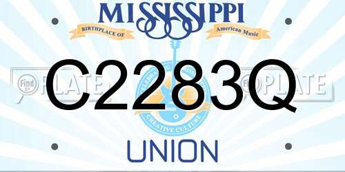 C2283Q Mississippi License Plate