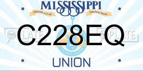 C228EQ Mississippi License Plate