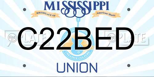 C22BED Mississippi License Plate