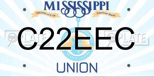 C22EEC Mississippi License Plate