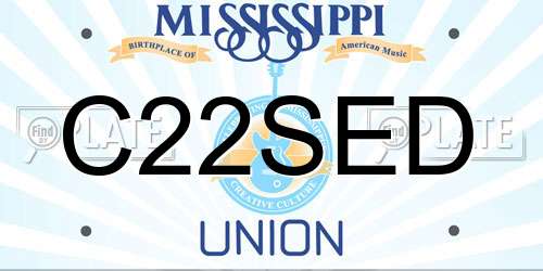 C22SED Mississippi License Plate