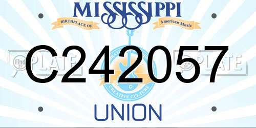 C242057 Mississippi License Plate
