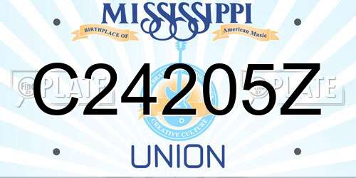 C24205Z Mississippi License Plate