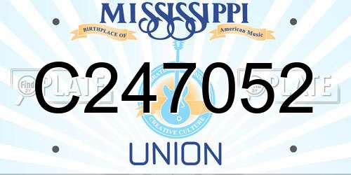 C247052 Mississippi License Plate