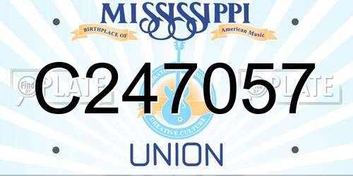 C247057 Mississippi License Plate