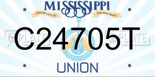 C24705T Mississippi License Plate