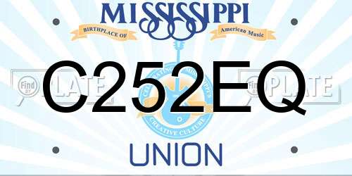 C252EQ Mississippi License Plate