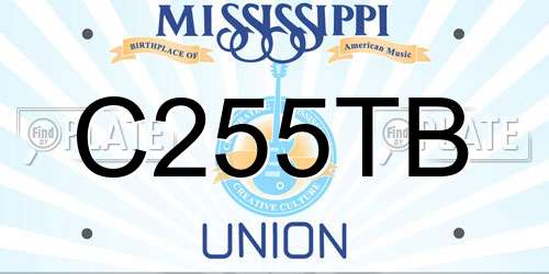 C255TB Mississippi License Plate