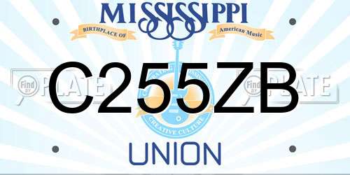C255ZB Mississippi License Plate
