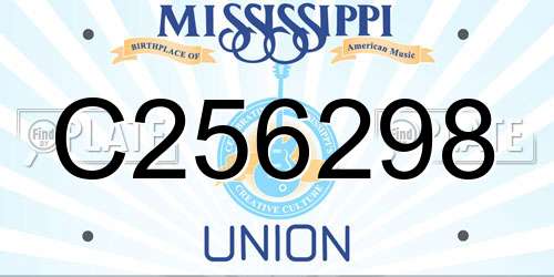 C256298 Mississippi License Plate