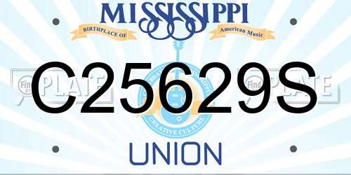 C25629S Mississippi License Plate