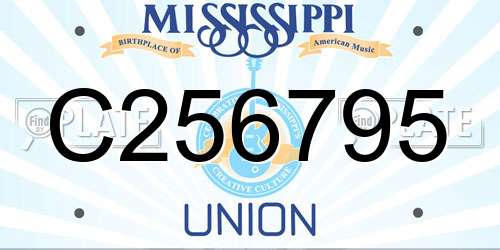 C256795 Mississippi License Plate