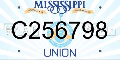 C256798 Mississippi License Plate