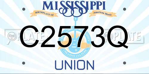 C2573Q Mississippi License Plate