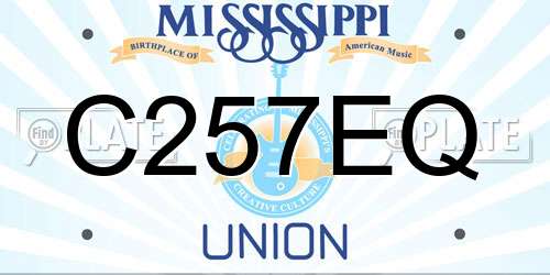 C257EQ Mississippi License Plate