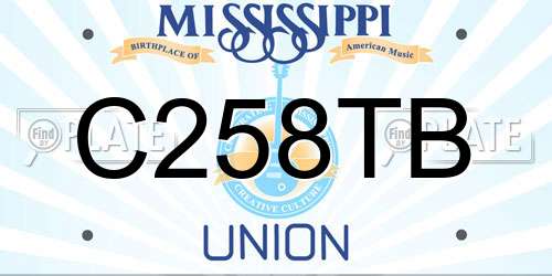 C258TB Mississippi License Plate